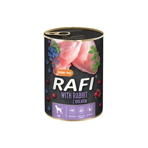 Rafi z królikiem, borówką i żurawiną 24 x 400 g Rafi Rafi z królikiem, borówką i żurawiną 24 x 400 g Rafi
