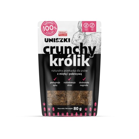 UNISZKI Crunchy królik - Mięta Pokrzywa 80g Uniszki UNISZKI Crunchy królik - Mięta Pokrzywa 80g Uniszki