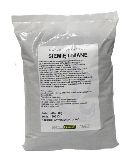 GALVET Siemię Lniane Materiał Paszowy 1kg GALVET Siemię Lniane Materiał Paszowy 1kg